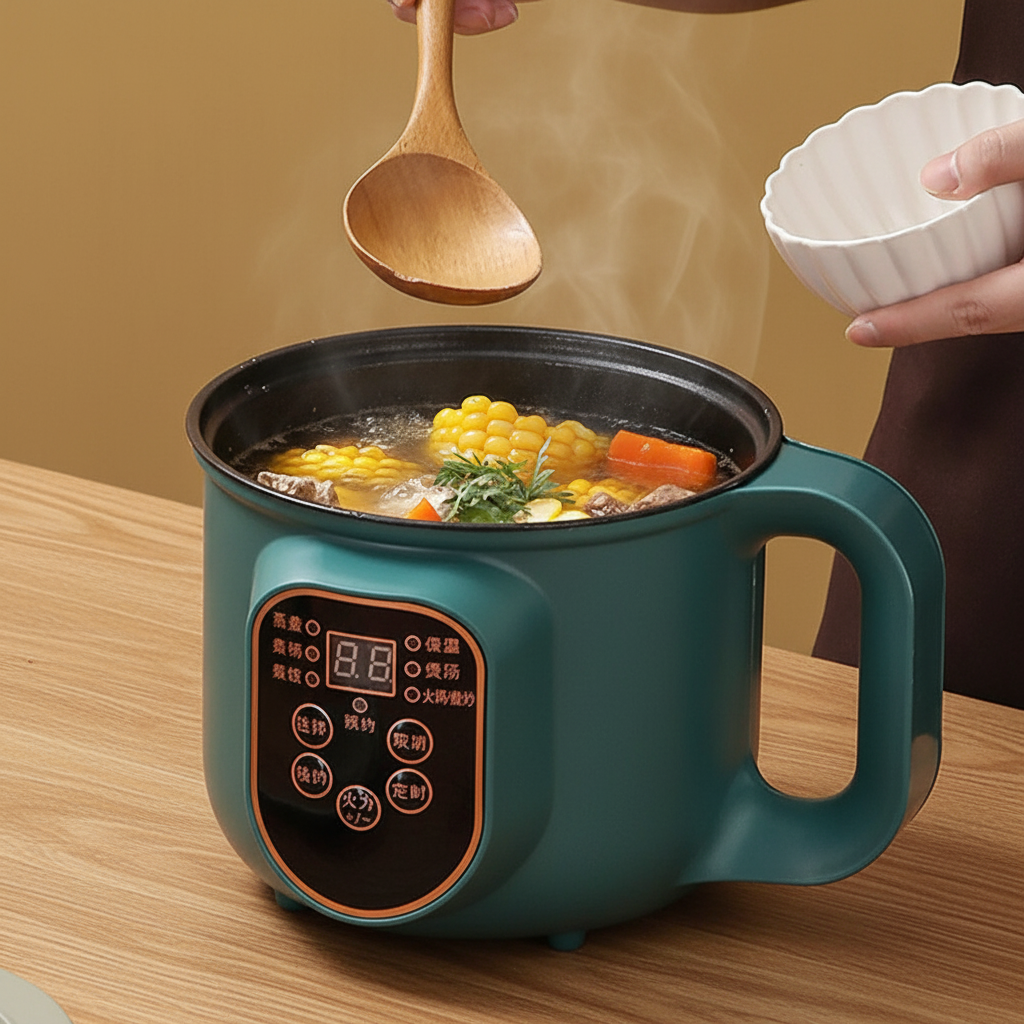 Electric Rice Cooker - Wood Background